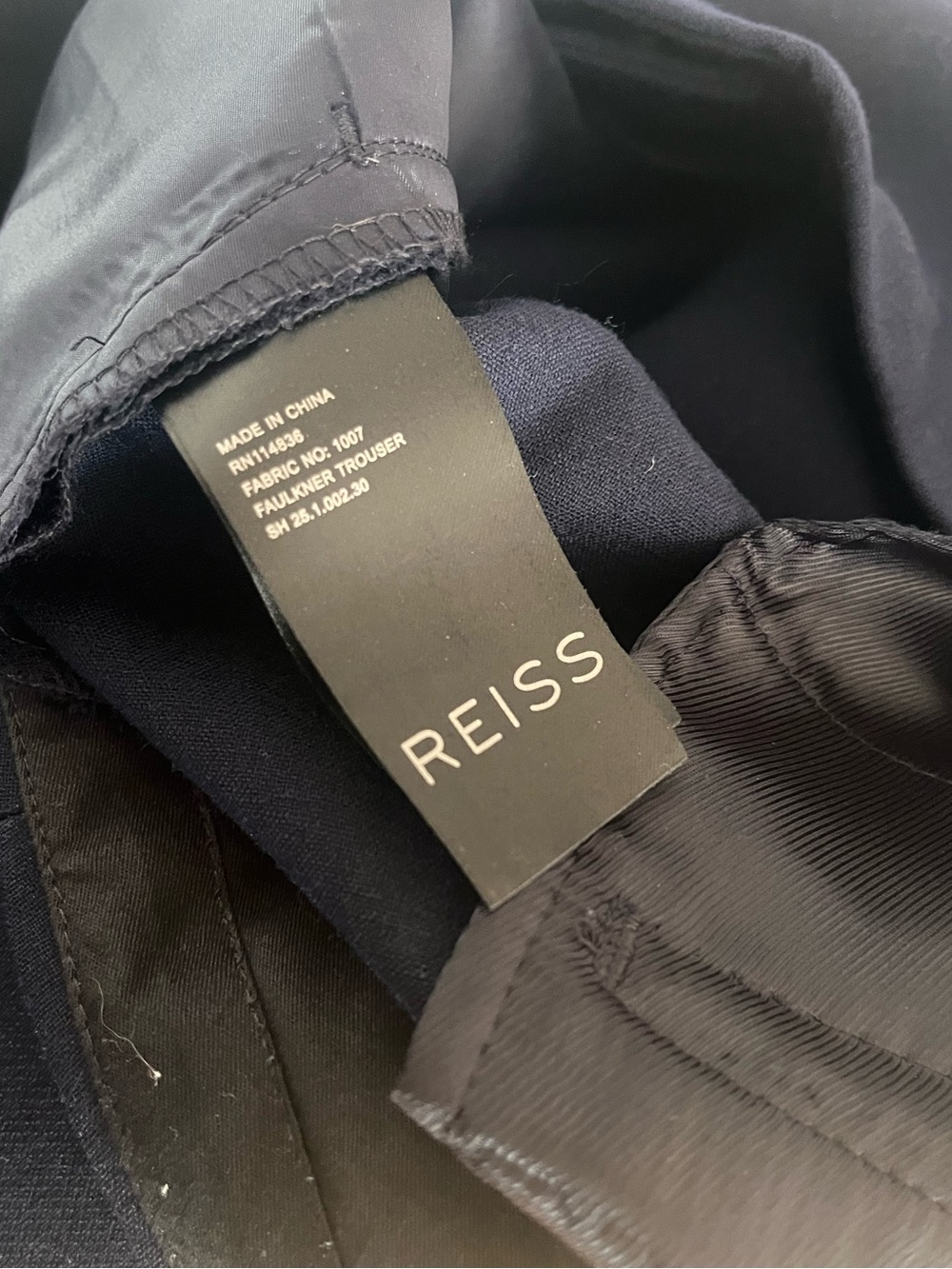 Reiss Navy Faulkner Trousers - Size 10 - Picture 4 of 5